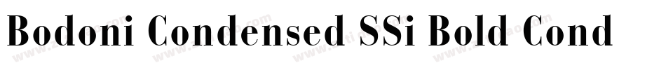 Bodoni Condensed SSi Bold Condensed字体转换